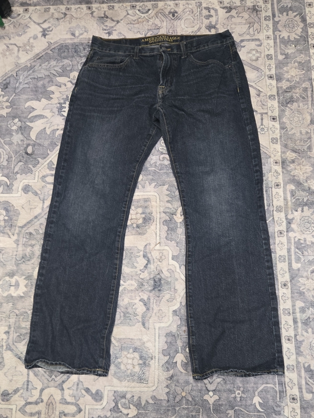 American Eagle Outfitters Men’s Dark Indigo Relaxed Jeans